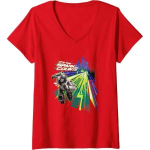 imageWomens Transformers One Its The Spark That Counts D16 Logo VNeck TShirtRed