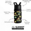 imageSimple Modern Kids Summit Water Bottle with Straw Lid  Transformers 14oz Stainless Steel Cup Insualted Tumbler for Toddlers Boys School  Transformer Bumble BeeTMNT Turtles Unite