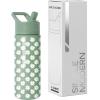 imageSimple Modern Kids Summit Water Bottle with Straw Lid  Transformers 14oz Stainless Steel Cup Insualted Tumbler for Toddlers Boys School  Transformer Bumble BeePattern Sage Florals