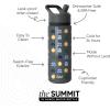 imageSimple Modern Kids Summit Water Bottle with Straw Lid  Transformers 14oz Stainless Steel Cup Insualted Tumbler for Toddlers Boys School  Transformer Bumble BeeStar Wars Helmets