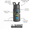 imageSimple Modern Kids Summit Water Bottle with Straw Lid  Transformers 14oz Stainless Steel Cup Insualted Tumbler for Toddlers Boys School  Transformer Bumble BeeDC Comics Batman POW
