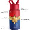 imageSimple Modern Kids Summit Water Bottle with Straw Lid  Transformers 14oz Stainless Steel Cup Insualted Tumbler for Toddlers Boys School  Transformer Bumble BeeMarvelCaptain Marvel