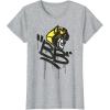 imageTransformers Classic BB Bumblebee Graffiti Face Portrait TShirtHeather Grey