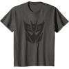 imageTransformers Decepticons Dripping Paint Logo Silhouette TShirtAsphalt Grey