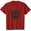 imageTransformers Decepticons Dripping Paint Logo Silhouette TShirtCranberry Red
