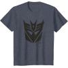 imageTransformers Decepticons Dripping Paint Logo Silhouette TShirtHeather Blue