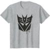 imageTransformers Decepticons Dripping Paint Logo Silhouette TShirtHeather Grey
