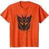 imageTransformers Decepticons Dripping Paint Logo Silhouette TShirtOrange