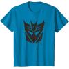 imageTransformers Decepticons Dripping Paint Logo Silhouette TShirtSapphire Blue