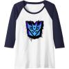 imageTransformers Decepticons Dripping Spray Paint Logo Raglan Baseball TeeNavy BlueWhite