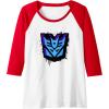 imageTransformers Decepticons Dripping Spray Paint Logo Raglan Baseball TeeRedWhite