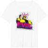 imageTransformers Evil Megatron Neon Graffiti Retro Portrait TShirtWhite