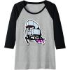 imageTransformers Megatron Urban Style Head Portrait Raglan Baseball TeeBlackAthletic Heather