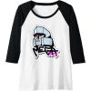 imageTransformers Megatron Urban Style Head Portrait Raglan Baseball TeeBlackWhite