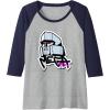 imageTransformers Megatron Urban Style Head Portrait Raglan Baseball TeeNavy BlueAthletic Heather