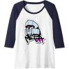 imageTransformers Megatron Urban Style Head Portrait Raglan Baseball TeeNavy BlueWhite