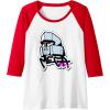 imageTransformers Megatron Urban Style Head Portrait Raglan Baseball TeeRedWhite