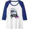 imageTransformers Megatron Urban Style Head Portrait Raglan Baseball TeeRoyal BlueWhite