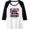 imageTransformers Rise of the Beasts Optimus Distressed Shot Raglan Baseball TeeBlackWhite