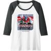 imageTransformers Rise of the Beasts Optimus Distressed Shot Raglan Baseball TeeDark Heather GreyWhite