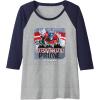 imageTransformers Rise of the Beasts Optimus Distressed Shot Raglan Baseball TeeNavy BlueAthletic Heather