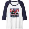 imageTransformers Rise of the Beasts Optimus Distressed Shot Raglan Baseball TeeNavy BlueWhite