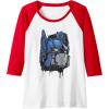 imageTransformers Rise of the Beasts Optimus Dripping Retro Shot Raglan Baseball TeeRedWhite