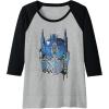 imageTransformers Rise of the Beasts Optimus Face Graffiti Shot Raglan Baseball TeeBlackAthletic Heather