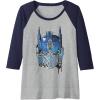 imageTransformers Rise of the Beasts Optimus Face Graffiti Shot Raglan Baseball TeeNavy BlueAthletic Heather