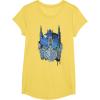 imageTransformers Rise of the Beasts Optimus Face Graffiti Shot TShirtLemon Yellow