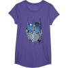 imageTransformers Rise of the Beasts Optimus Face Graffiti Shot TShirtPurple Heather