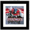 imageTrends International Gallery Pops Transformers Battle In Brooklyn  Optimus Prime City Wall Art Wall Poster 12quot x 12quot Black Frame VersionBlack Frame Version