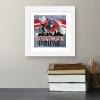 imageTrends International Gallery Pops Transformers Battle In Brooklyn  Optimus Prime City Wall Art Wall Poster 12quot x 12quot Black Frame VersionWhite Frame Version