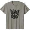 imageTransformers Decepticons Dripping Paint Logo Silhouette TShirtSlate Grey