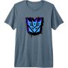imageTransformers Decepticons Dripping Spray Paint Logo Premium TShirtSlate Grey