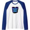 imageTransformers Decepticons Dripping Spray Paint Logo Raglan Baseball TeeRoyal BlueWhite