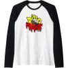 imageTransformers Dino Might Grimlock Dripping Graffiti Logo Raglan Baseball TeeBlackWhite