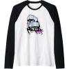 imageTransformers Megatron Urban Style Head Portrait Raglan Baseball TeeBlackWhite