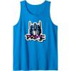 imageTransformers Optimus Prime Urban Style Head Portrait Tank TopSapphire Blue