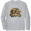 imageTransformers Rise of the Beasts Dripping Bumblebee Poster Long Sleeve TShirtHeather Grey