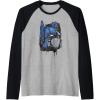imageTransformers Rise of the Beasts Optimus Dripping Retro Shot Raglan Baseball TeeBlackAthletic Heather