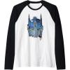 imageTransformers Rise of the Beasts Optimus Face Graffiti Shot Raglan Baseball TeeBlackWhite