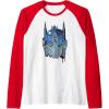 imageTransformers Rise of the Beasts Optimus Face Graffiti Shot Raglan Baseball TeeRedWhite