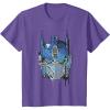 imageTransformers Rise of the Beasts Optimus Face Graffiti Shot TShirtPurple Heather
