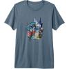 imageTransformers Rise of the Beasts Split Face Optimus Art Premium TShirtSlate Grey