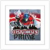 imageTrends International Gallery Pops Transformers Battle In Brooklyn  Optimus Prime City Wall Art Wall Poster 12quot x 12quot Black Frame VersionWhite Frame Version