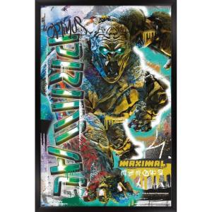 imageHasbro Transformers Rise of the Beasts  Optimus Primal Graffiti Wall Poster 224Lquot x 147Wquot Silver Framed VersionBlack Framed Version