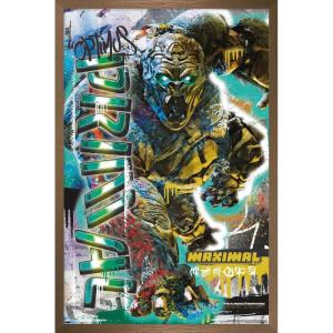 imageHasbro Transformers Rise of the Beasts  Optimus Primal Graffiti Wall Poster 224Lquot x 147Wquot Silver Framed VersionBronze Framed Version