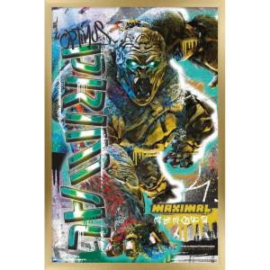 imageHasbro Transformers Rise of the Beasts  Optimus Primal Graffiti Wall Poster 224Lquot x 147Wquot Silver Framed VersionGold Framed Version
