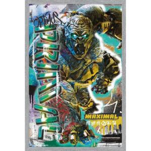 imageHasbro Transformers Rise of the Beasts  Optimus Primal Graffiti Wall Poster 224Lquot x 147Wquot Silver Framed VersionGray Framed Version